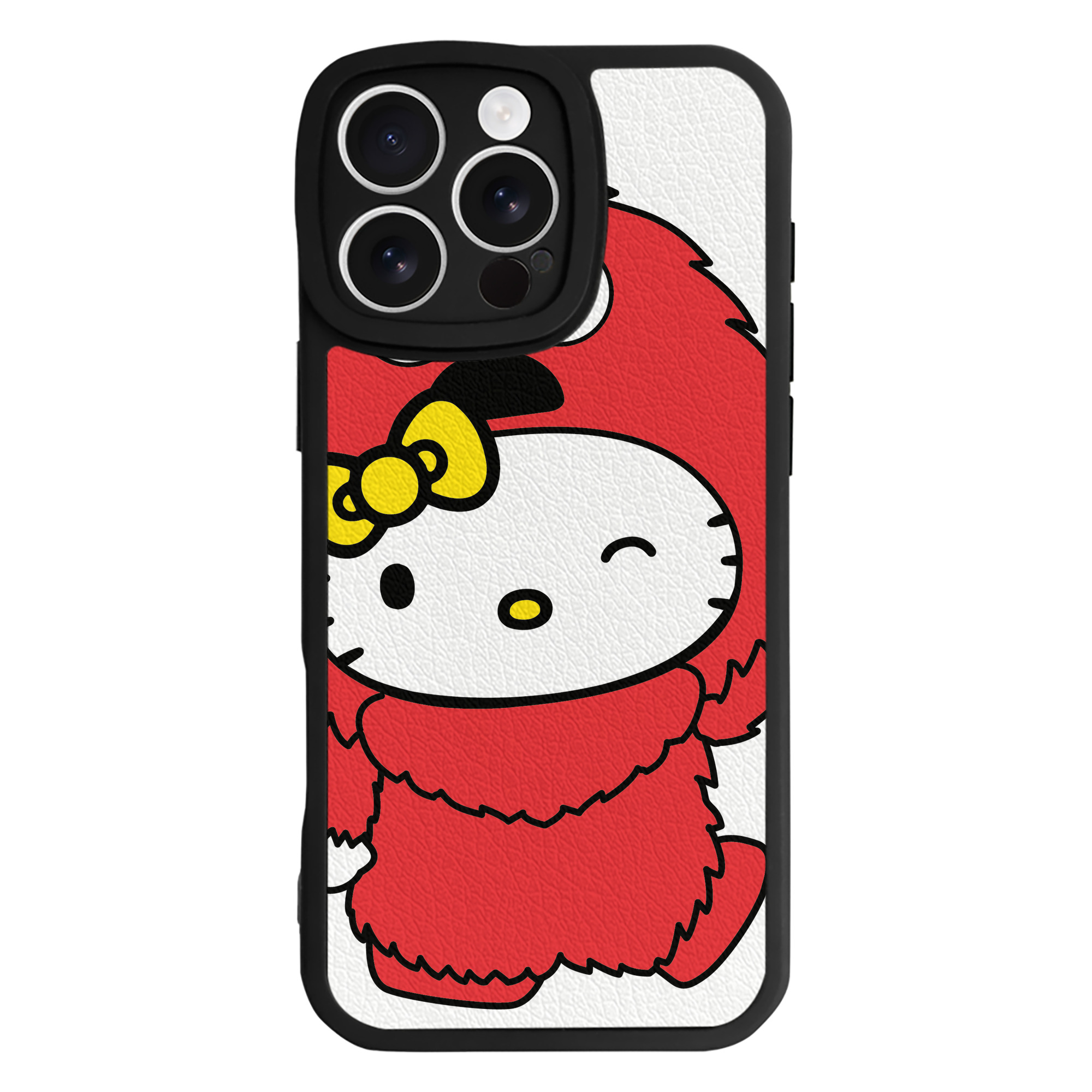 （画像用） Hello Kitty ハローキティ 【iPhone 16シリーズ対応】シリコンスマホケース（レザー調） 材質：シリコン
